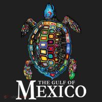 Graphic Sea Turtle Gulf Of Mexico Never Forget Trump Golf Towel thumb 3