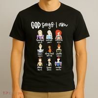 God Says That I Am Princess Squad T-Shirt thumb 3