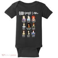 God Says That I Am Princess Squad Baby Bodysuit thumb 0