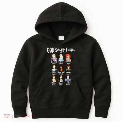 God Says That I Am Princess Squad Kids Hoodie