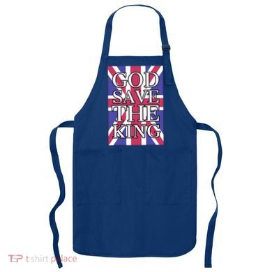 God Save The King British Royal Family Uk Union Jack Flag Gift Apron