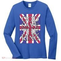 God Save The King British Royal Family Uk Union Jack Flag Gift Women's Long Sleeve Shirt thumb 0