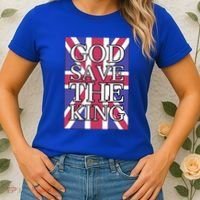 God Save The King British Royal Family Uk Union Jack Flag Gift Women's T-Shirt thumb 2