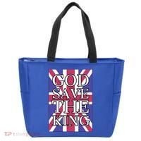 God Save The King British Royal Family Uk Union Jack Flag Gift Tote Bag thumb 0