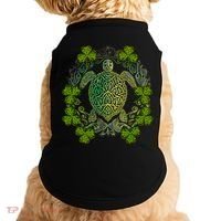 Green Sea Turtle Mandala Irish Shamrock Clover St Patricks Doggie Tank thumb 0