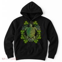 Green Sea Turtle Mandala Irish Shamrock Clover St Patricks Hoodie thumb 0