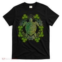 Green Sea Turtle Mandala Irish Shamrock Clover St Patricks T-Shirt thumb 0