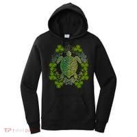 Green Sea Turtle Mandala Irish Shamrock Clover St Patricks Women's Hoodie thumb 0