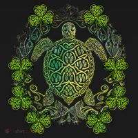 Green Sea Turtle Mandala Irish Shamrock Clover St Patricks Women's Hoodie thumb 2