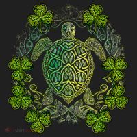 Green Sea Turtle Mandala Irish Shamrock Clover St Patricks Tumbler thumb 3