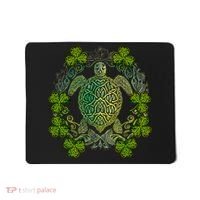 Green Sea Turtle Mandala Irish Shamrock Clover St Patricks Mousepad thumb 0