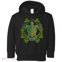 Green Sea Turtle Mandala Irish Shamrock Clover St Patricks Toddler Hoodie thumb 0