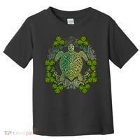 Green Sea Turtle Mandala Irish Shamrock Clover St Patricks Toddler T-Shirt thumb 0