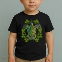 Green Sea Turtle Mandala Irish Shamrock Clover St Patricks Toddler T-Shirt thumb 2