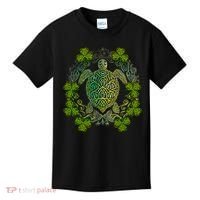 Green Sea Turtle Mandala Irish Shamrock Clover St Patricks Kids T-Shirt thumb 0