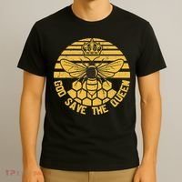 God Save the Queen Save the Bees Vintage T-Shirt thumb 3