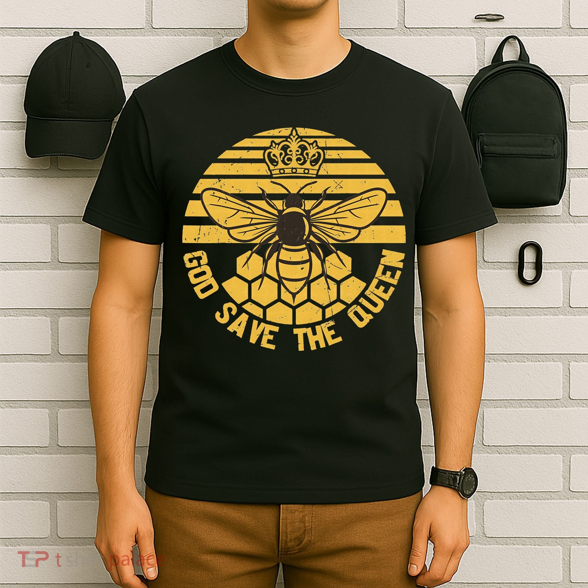 God Save the Queen Save the Bees Vintage T-Shirt