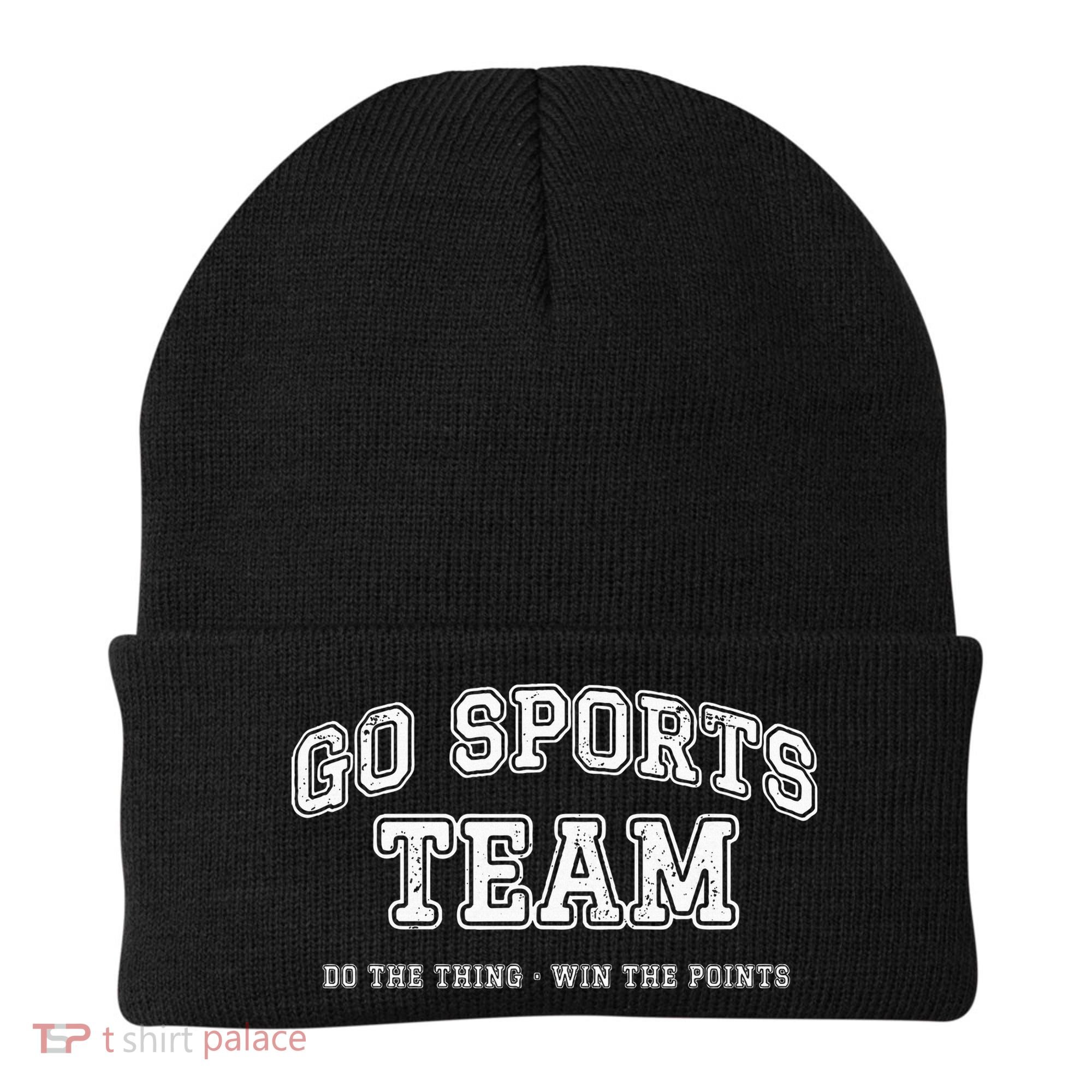 Go Sports Team Do The Thing Win The Points Funny Athletic Beanie