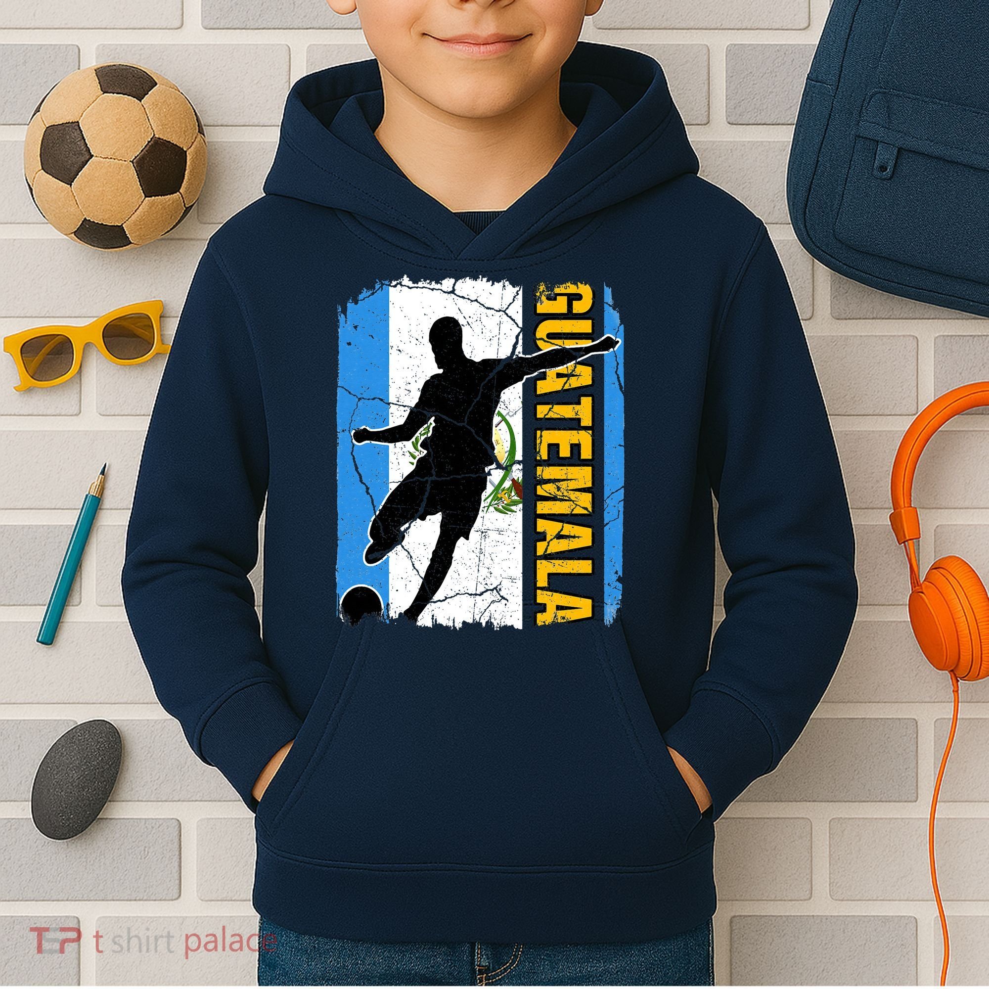 Guatemalan Soccer Team Guatemala Flag Jersey Kids Hoodie