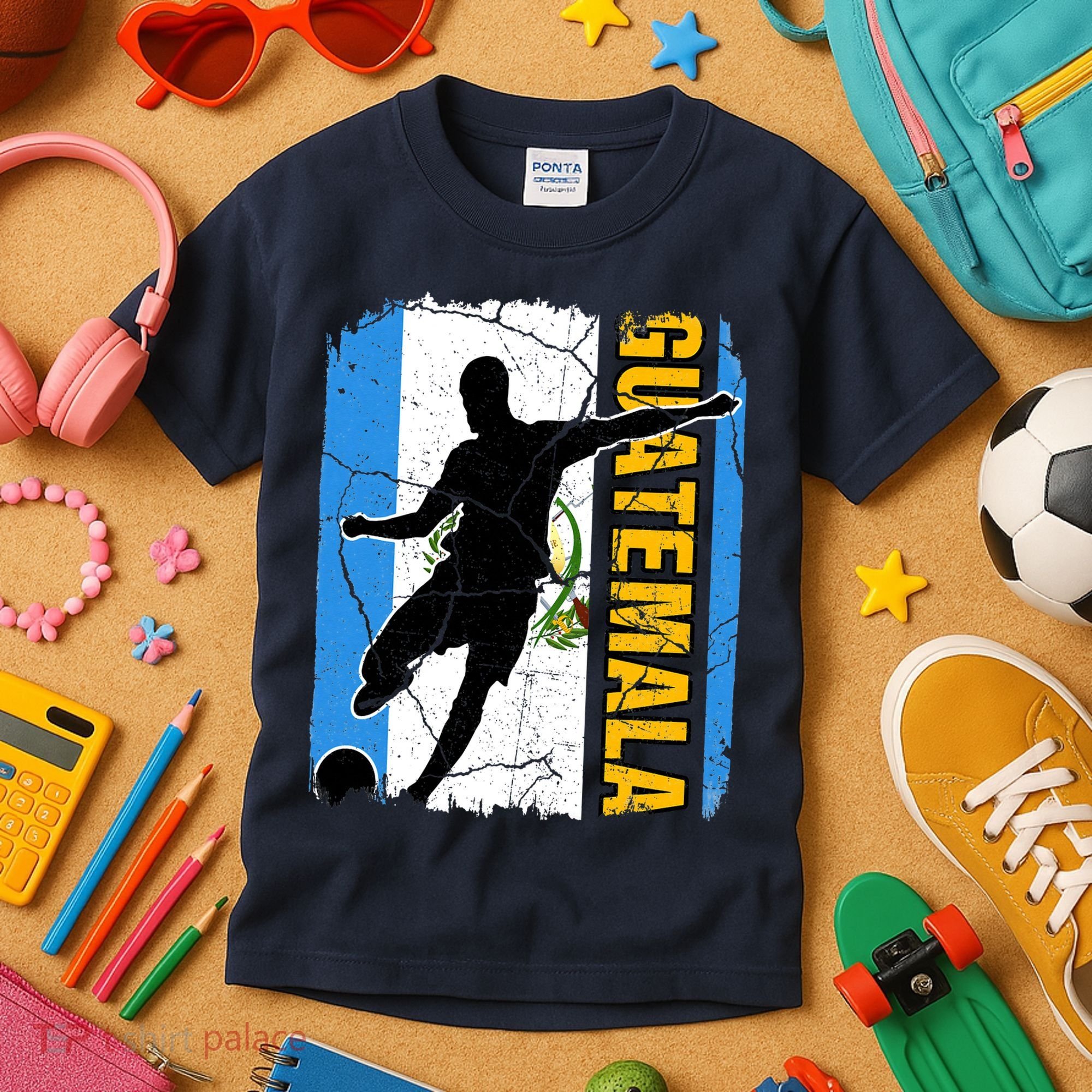 Guatemalan Soccer Team Guatemala Flag Jersey Kids T-Shirt