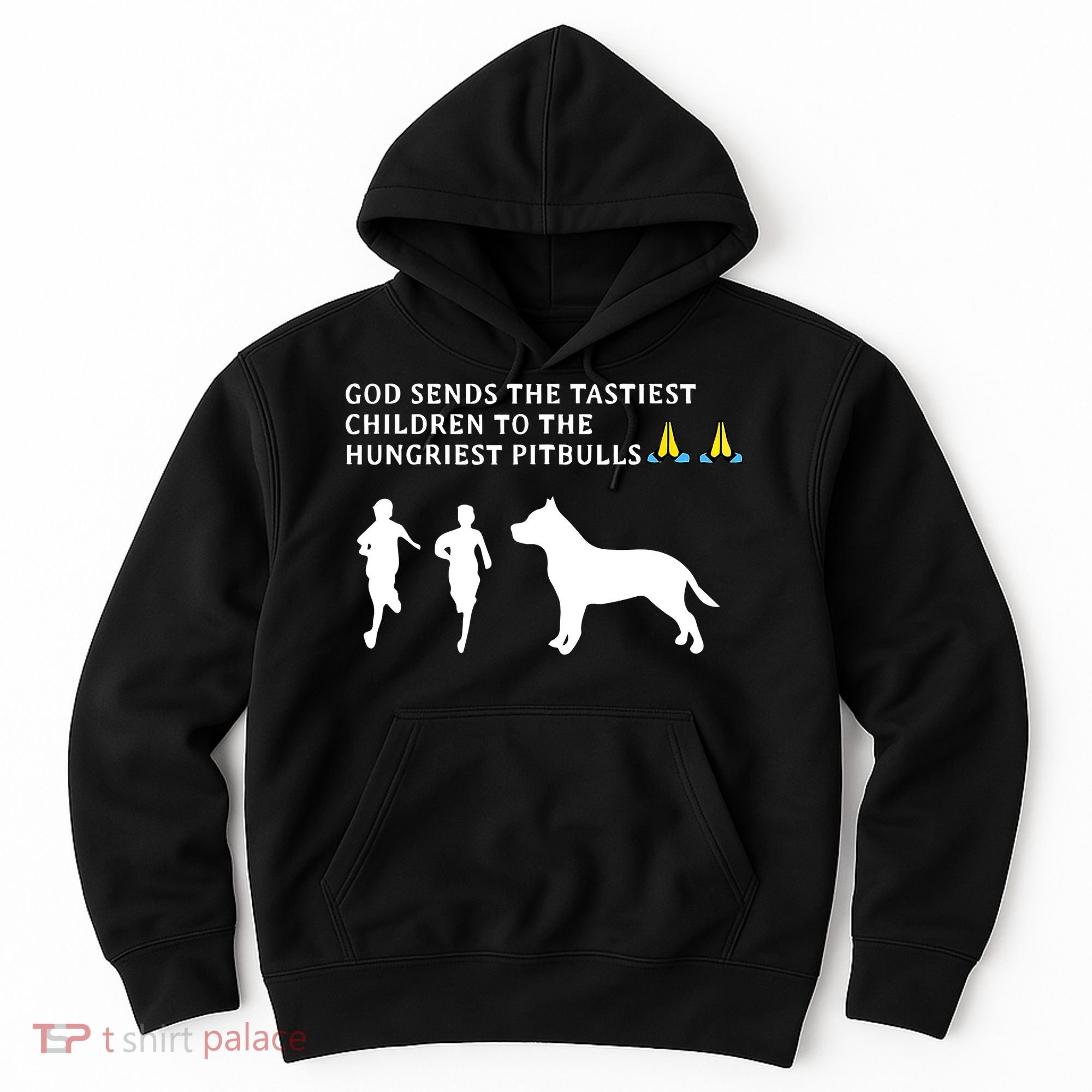 god sends tastiest children to hungriest pitbulls Hoodie