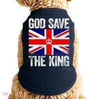 God Save The King Charles III Tee UK Flag Top King Charles Doggie Tank thumb 0