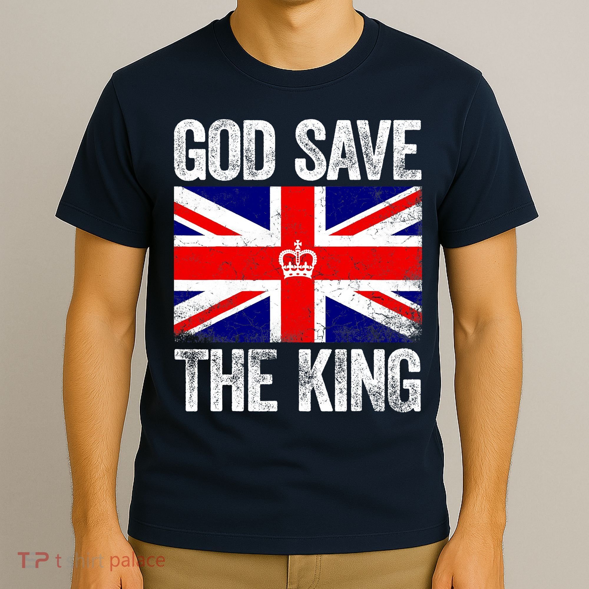 God Save The King Charles III Tee UK Flag Top King Charles T-Shirt