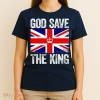 God Save The King Charles III Tee UK Flag Top King Charles T-Shirt thumb 4