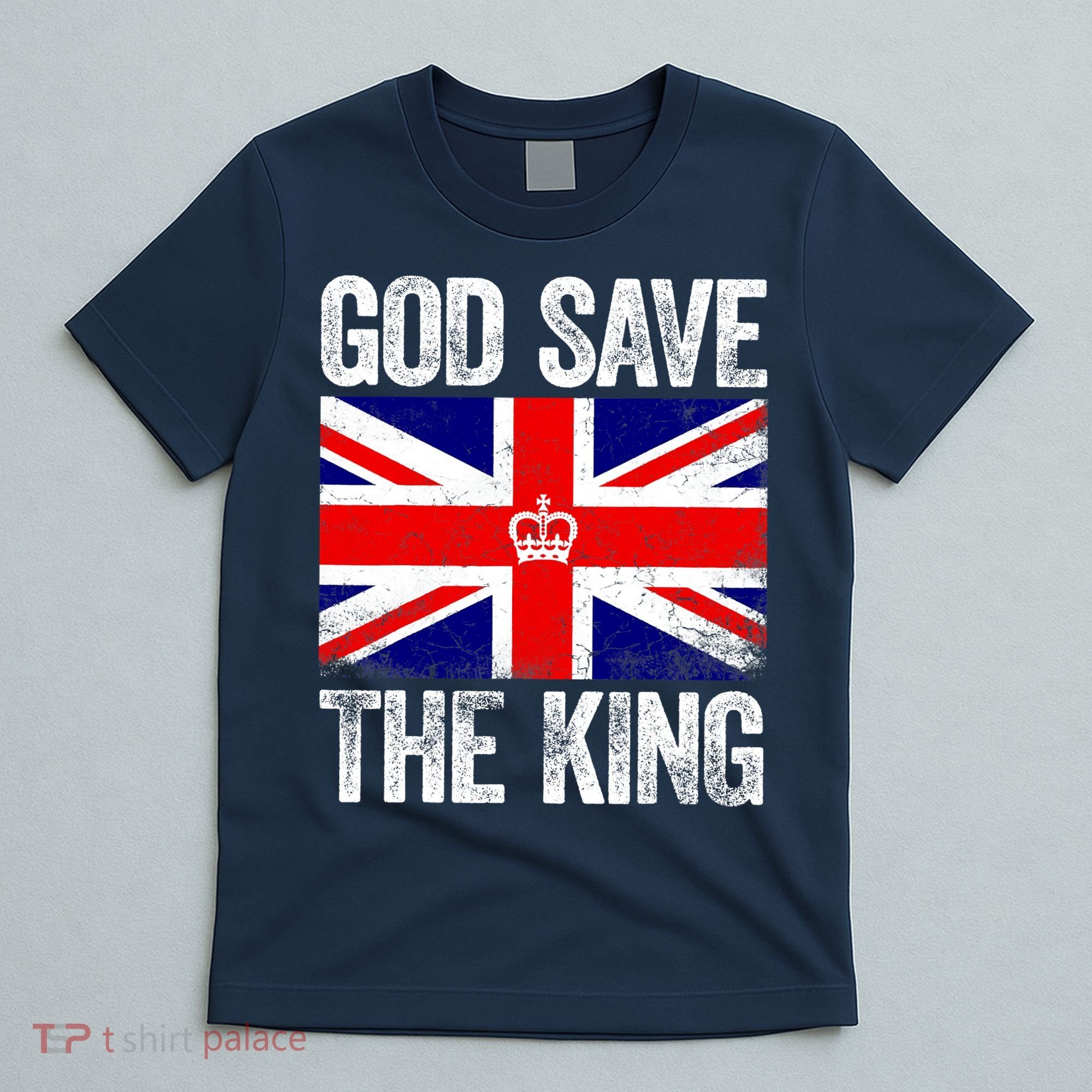 God Save The King Charles III Tee UK Flag Top King Charles T-Shirt