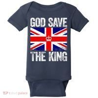 God Save The King Charles III Tee UK Flag Top King Charles Baby Bodysuit thumb 0