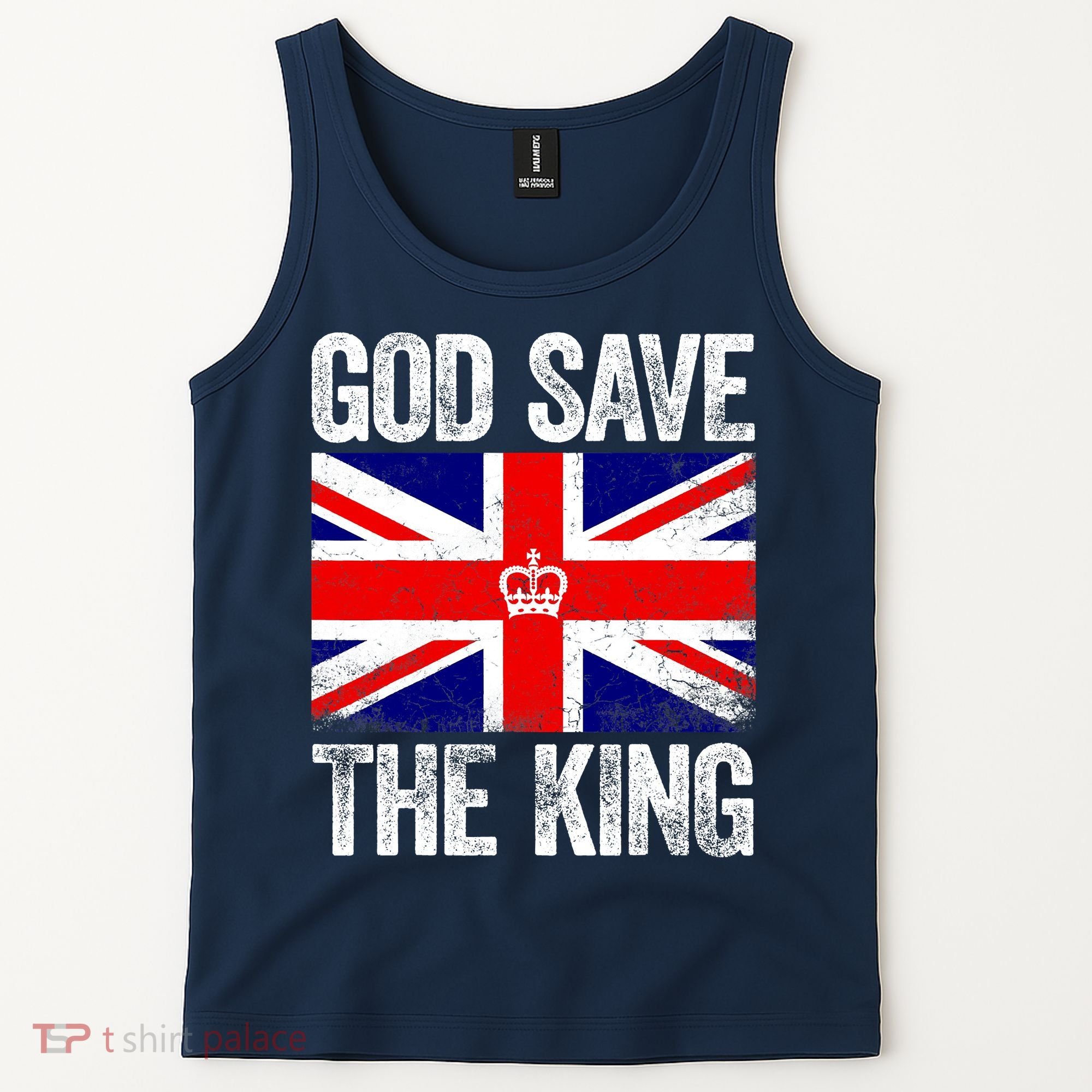 God Save The King Charles III Tee UK Flag Top King Charles Tank Top