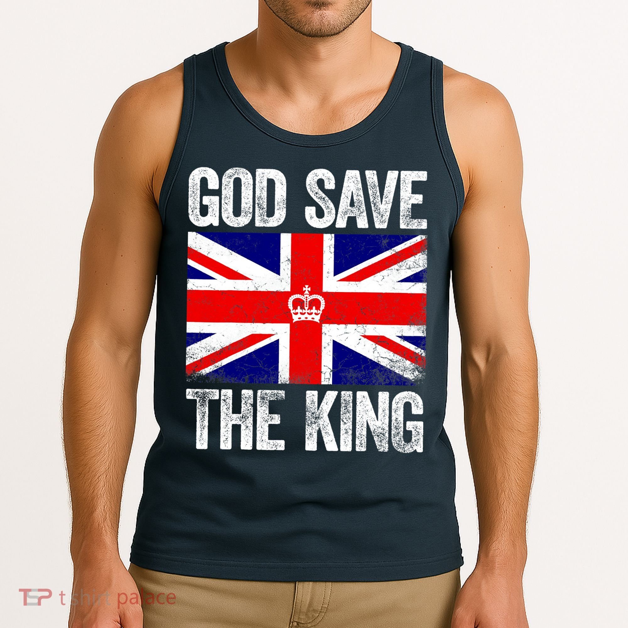 God Save The King Charles III Tee UK Flag Top King Charles Tank Top