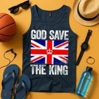 God Save The King Charles III Tee UK Flag Top King Charles Tank Top thumb 4