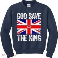 God Save The King Charles III Tee UK Flag Top King Charles Kids Sweatshirt thumb 0