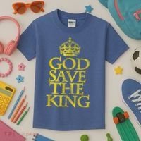 God Save The King King Charles III Apparel Kids T-Shirt thumb 3
