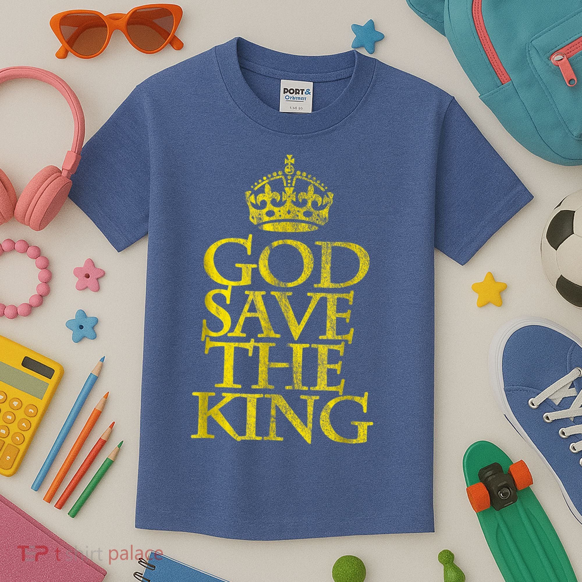 God Save The King King Charles III Apparel Kids T-Shirt