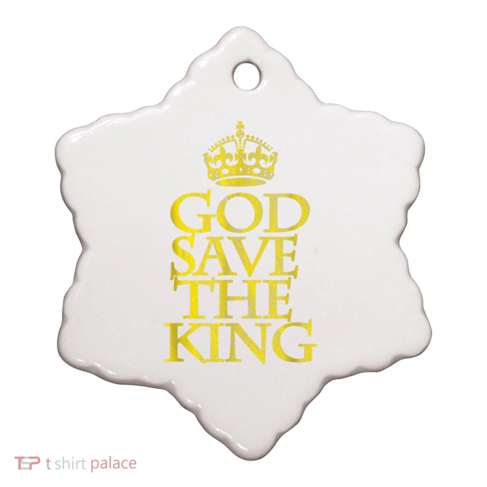 God Save The King King Charles III Apparel Ceramic Ornament