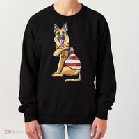 German Shepherd Tattoo Dog I Love Dad Fathers Day Women's Sweatshirt thumb 0