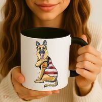 German Shepherd Tattoo Dog I Love Dad Fathers Day Coffee Mug thumb 3