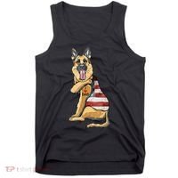 German Shepherd Tattoo Dog I Love Dad Fathers Day Tank Top thumb 0