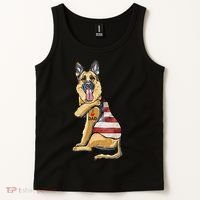 German Shepherd Tattoo Dog I Love Dad Fathers Day Tank Top thumb 2