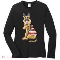 German Shepherd Tattoo Dog I Love Dad Fathers Day Women's Long Sleeve Shirt thumb 0