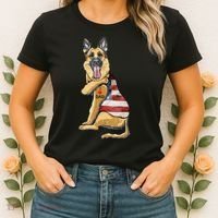 German Shepherd Tattoo Dog I Love Dad Fathers Day Women's T-Shirt thumb 2