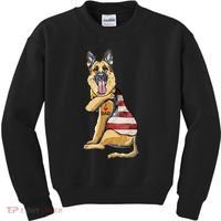 German Shepherd Tattoo Dog I Love Dad Fathers Day Kids Sweatshirt thumb 0
