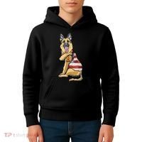 German Shepherd Tattoo Dog I Love Dad Fathers Day Kids Hoodie thumb 4
