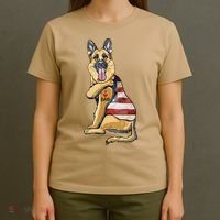 German Shepherd Tattoo Dog I Love Dad Fathers Day T-Shirt thumb 4
