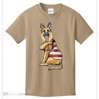 German Shepherd Tattoo Dog I Love Dad Fathers Day Kids T-Shirt thumb 0