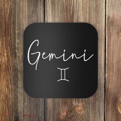 Gemini Sign Trendy Minimalist Zodiac Coaster