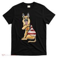German Shepherd Tattoo Dog I Love Dad Fathers Day T-Shirt thumb 0