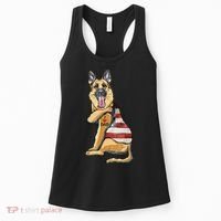 German Shepherd Tattoo Dog I Love Dad Fathers Day Women's Tank Top thumb 0